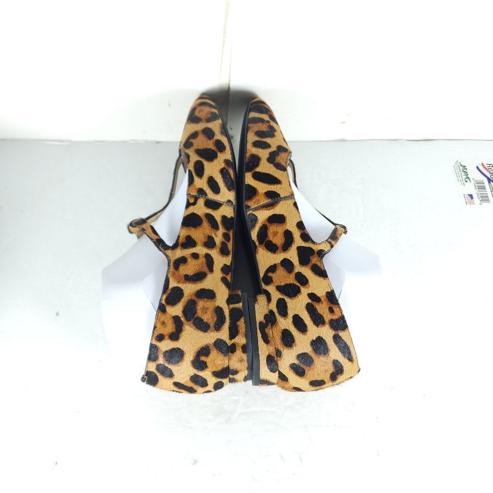 Boden Women's US8 Cowhide Hair Leopard print T Bar Pointed Toe Mary-jane Flats - Picture 12 of 15